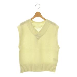 23AW ファインウールVネックベスト F ライトイエロー /DO OS