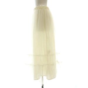 Bilitis dix-sept ans Tulle Tired Skirt チュールティアードスカート ロング 36 アイボリー /DO OS