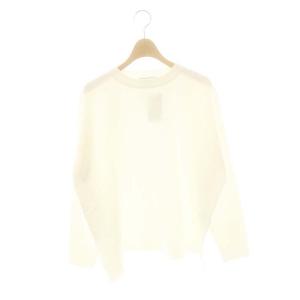 23AW コットンダブルフェイスニットプルオーバー 長袖 F ホワイト /DF OS