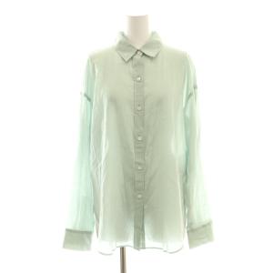 シルキーコットンニュアンスカラーシャツ 長袖 ミントグリーン /DO OS