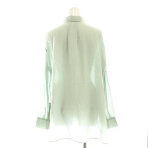 NOBLE シルキーコットンニュアンスカラーシャツ 長袖 ミントグリーン /DO OS