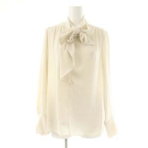 24AW ロイヤルサテンボウタイブラウス シャツ 長袖 F ナチュラル /DF OS