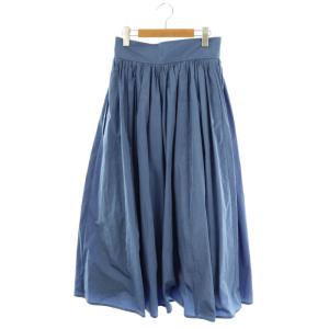 切り替えギャザースカート ロング 3 ブルー /HK OS