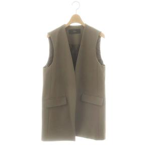 ノーカラージレ ベスト 茶 /MI OS