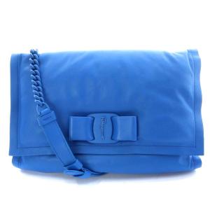 ショルダーバッグ  ヴァラリボン レザー ブルー GG-211287