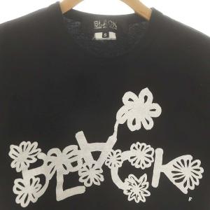 BLACK COMME des GARCONS 1I-T221 AD2011半袖 ロゴ Tシャツ プリント S 黒 白 /MI OS