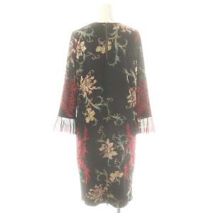 VIVIENNE TAM パワーネット チャイナ 総柄 ワンピース 40 黒 マルチカラー /MI OS