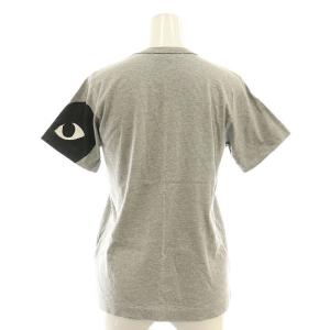 PLAY Comme des Garçons 半袖 クルーネック Tシャツ カットソー ロゴプリント M グレー /SS OS
