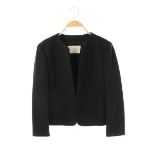 ノーカラージャケット アウター ウール 38 黒 /NR OS