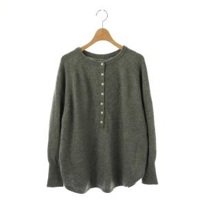 ウールミックス2wayビッグプルオーバー ニット セーター F グレー /AT OS