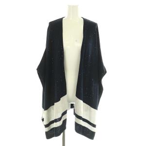 カーディガン スパンコール ニット 38 ネイビー /HK OS