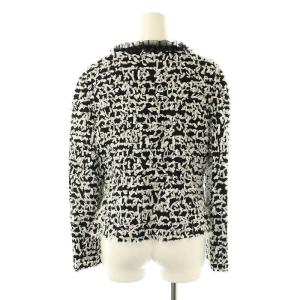 M'S GRACY 22年 リボン セットアップ 上下 ノーカラージャケット フレアスカート ミモレ ロング 40 黒 白