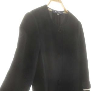 M'S GRACY 袖リボン ノーカラーコート アウター 40 ブラック /ES OS