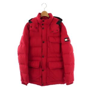 ダウンジャケット アウター ジップアップ S 赤 /CX OS