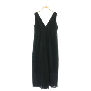 24SS カシュクールオールインワン サロペット 0 黒 ブラック /AT OS