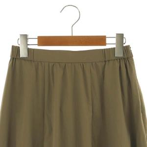 allureville 23SS ギャザー スカート フレア ナイロン 2 ベージュ /MI OS