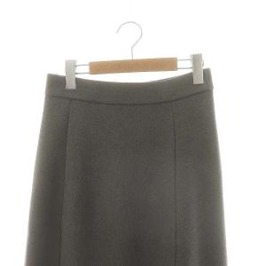 MUSE de Deuxieme Classe 24AW smooth TOP ロングスカート フレア ニット コットン グレー /NR OS