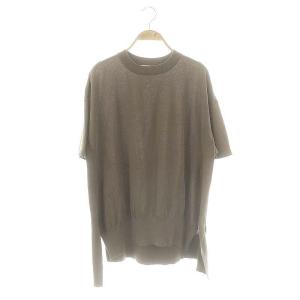 11189 CREW NECK SHORT-SLV SWEATER ニット カットソー 五分袖 コットン