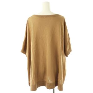 JOURNAL STANDARD 25SS アイスコットンポンチョプルオーバー ニット カットソー ドルマンスリーブ 茶 /MI OS