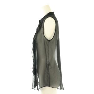 Chloe シルクシフォンノースリーブブラウス 36 黒 ブラック /SS OS