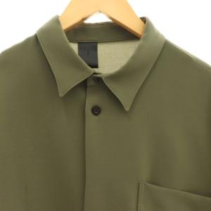 N.HOOLYWOOD ドロップショルダー POCKET SHIRT ドレスシャツ 38 カーキ 黒 /CX OS