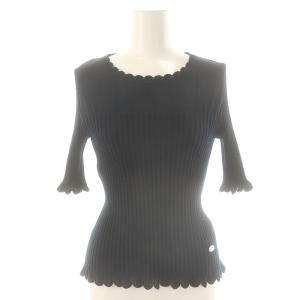 フリルリブプルオーバー ニット 38 ネイビー 6822850 /DO OS