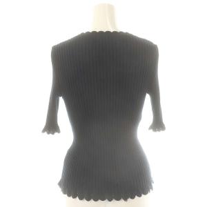 René フリルリブプルオーバー ニット 38 ネイビー 6822850 /DO OS