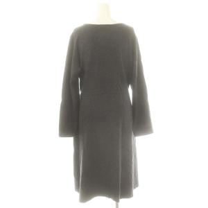 agnes b. ウールハーフボタンワンピース 3 ダークグレー /DO OS