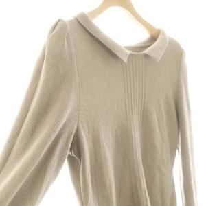 René 襟付きニット カットソー ウール 38 グレージュ 6832540 /DO OS