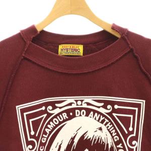 HYSTERIC GLAMOUR PAINTING GIRL オーバーサイズスウェット トレーナー プリント F ボルドー 白 /CX OS