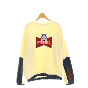  HYS FLAMEワッペン付き オーバーサイズスウェット トレーナー ボア F アイボリー /CX OS