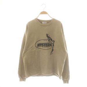 WOMAN GUN OVAL FRAMEスウェット トレーナー クルーネック F ベージュ /AT OS