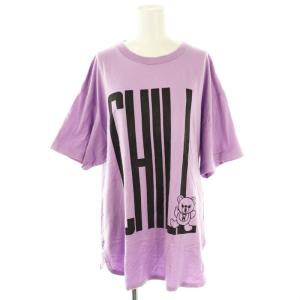 ドクロ イチゴ 半袖 カットソー Tシャツ プリント Uネック F 黒