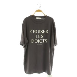 24AW レーヨンロゴTシャツ 半袖 プリント ルームウェア M チャコールグレー /MY OS SH