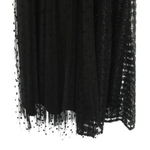 Diagram GRACE CONTINENTAL モールチュールスカート ロング プリーツ 36 ブラック /HK OS