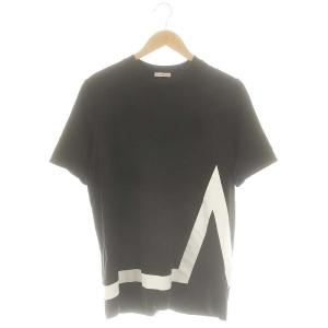 Mモチーフ 半袖Tシャツ S 黒 白 /MI OS
