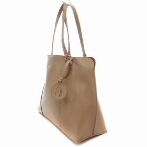 FURLA ヴィットリア レザー トートバッグ 手提げ 肩掛け チャーム 茶 ブラウン /FF