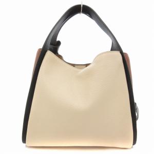 kate spade new york 美品 ノットカラーブロック レザー ショルダーバッグ ハンド 2WAY ロゴ ベージュ 黒 ブラック /FF