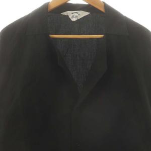 SUNSEA 半袖シャツ オープンカラー 3 黒 /MI OS