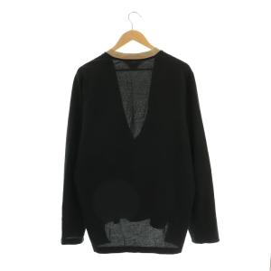 SUNSEA DEEP VPOLO SWEATER プルオーバー カットソー 長袖 コットン 3 黒 /NR OS