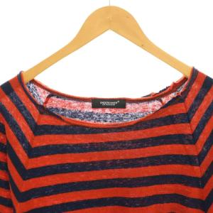 UNDERCOVER 18SS ボーダーカットソー プルオーバー シルク混 3 赤 紺 /CX OS
