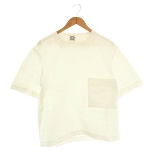 ショルダージップ Tシャツ カットソー 半袖 3 ホワイト /HK OS