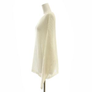 Whim Gazette WhimGazette メッシュプルオーバー ニット セーター 長袖 F 白 ホワイト /AT OS