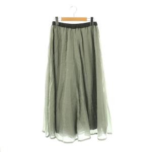 イージースカート フレアスカート ロング 36 グレー /DF OS