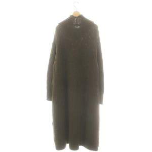 pas de calais タートルネックニットワンピース ウール 36 ダークブラウン /DO OS