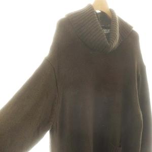 pas de calais タートルネックニットワンピース ウール 36 ダークブラウン /DO OS