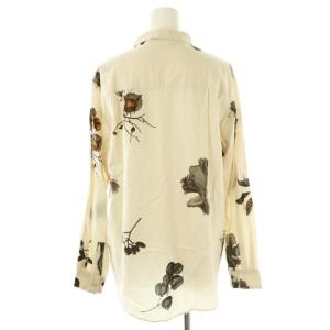 pas de calais 総柄 長袖シャツ 36 ベージュ /DF OS