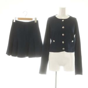 25SS セットアップ MILANO RIB PLEATS 2P カーディガン ニット プリーツスカート