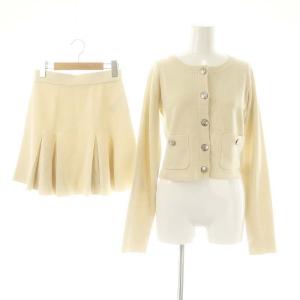 25SS セットアップ MILANO RIB PLEATS 2P カーディガン ニット プリーツスカート