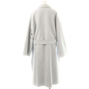 Adam et Rope' 【撥水加工】140’sウールダブルメルトンリバーコート アウター F ライトブルー /DO OS